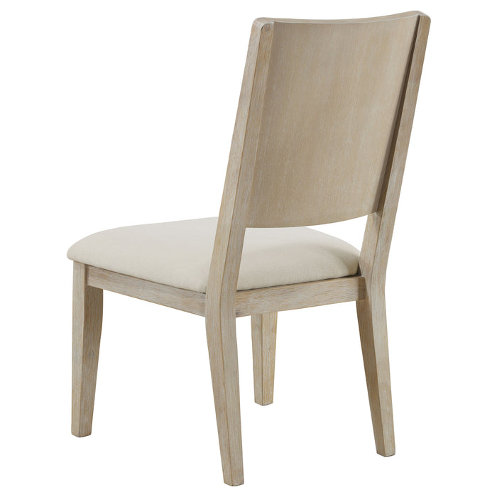 Trofello Upholstered-Back Dining Side Chair White Washed (Set of 2)