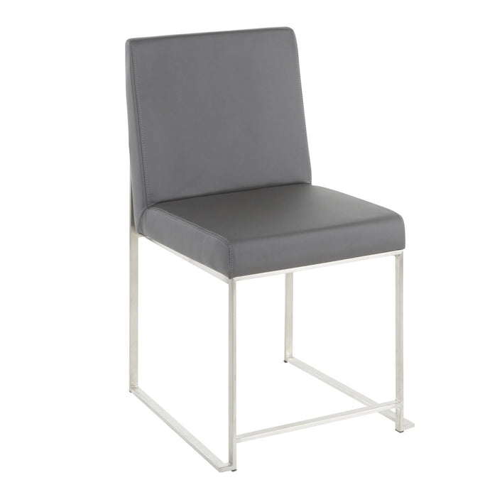 Fuji - High Back Dining Chair - Stainless Steel (Set of 2)