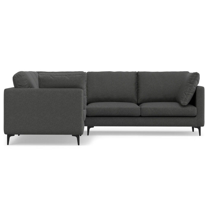 102" Fabric Sofa With Black Legs - Gray
