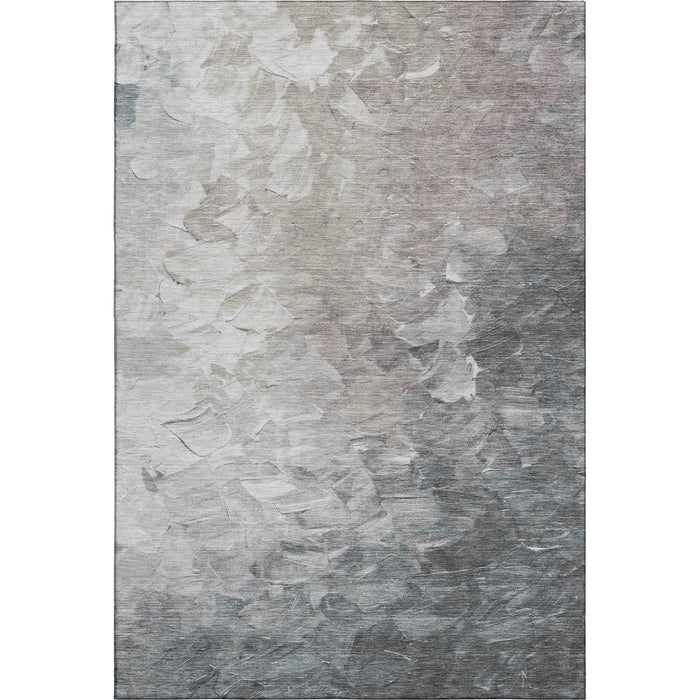 10' X 14' Abstract Washable Area Rug With UV Protection (696746) - Taupe / Gray / Silver