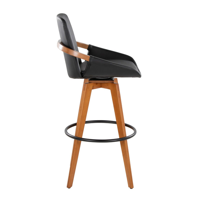 Cosmo - 29" Fixed-Height Barstool With Swivel - Walnut Bamboo