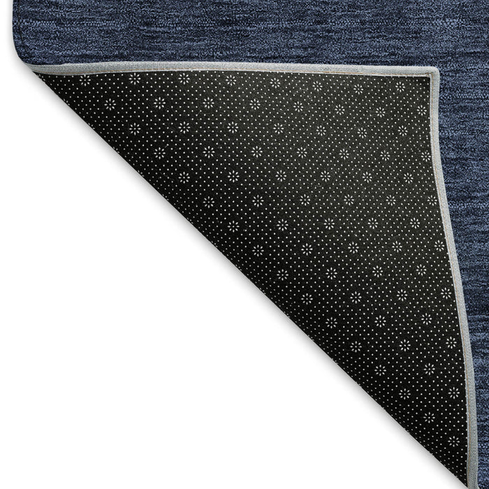 10' X 14' Ombre Washable Area Rug With UV Protection (667330) - Navy Blue / Charcoal