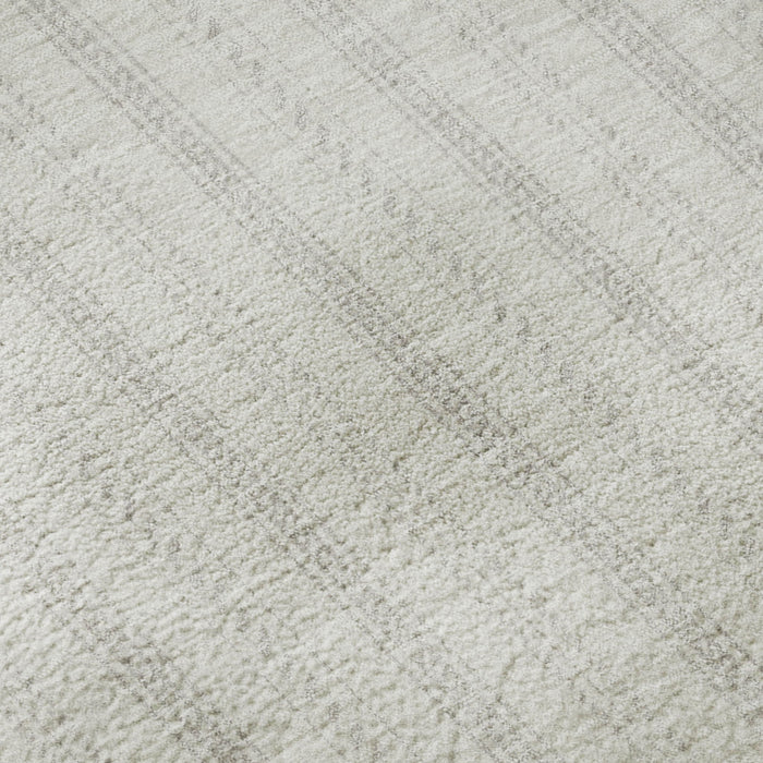 10' X 14' Striped Washable Area Rug With UV Protection (673855) - Ivory / Beige