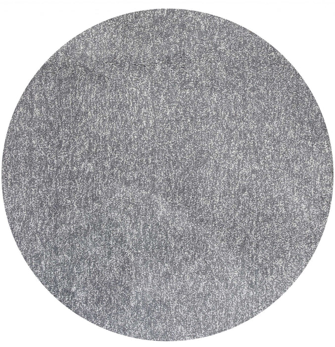 8' Round Hand Woven Area Rug - Gray