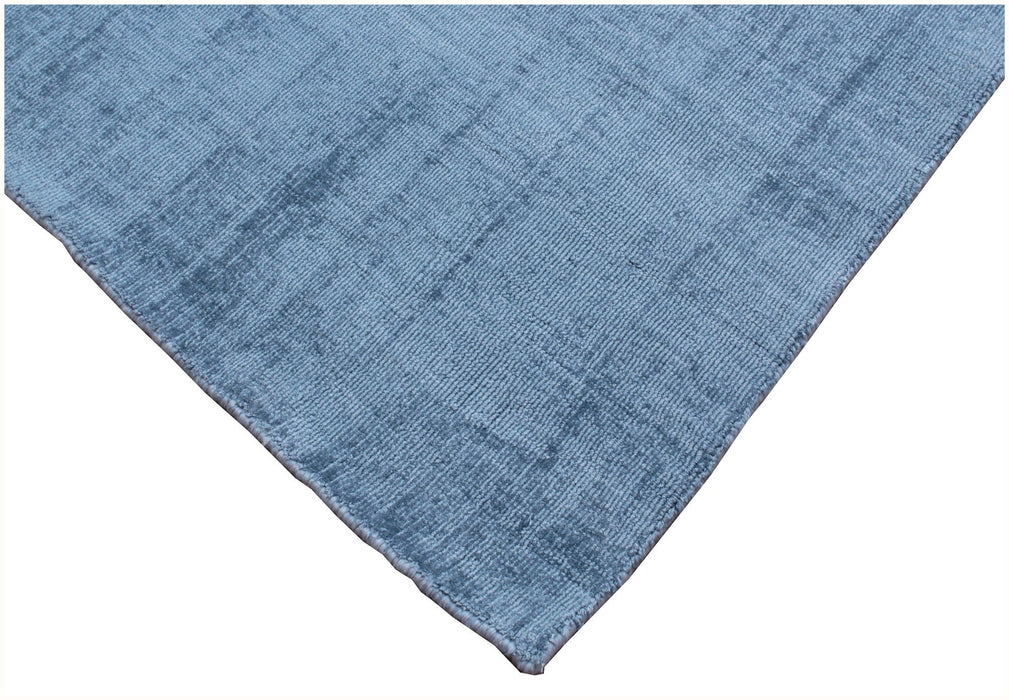 10' x 14' Hand Loomed Viscose Area Rug - Denim Blue