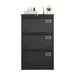 Giga metal filing cabinet with three lockable drawers, ideal for home or office organization and secure document storage