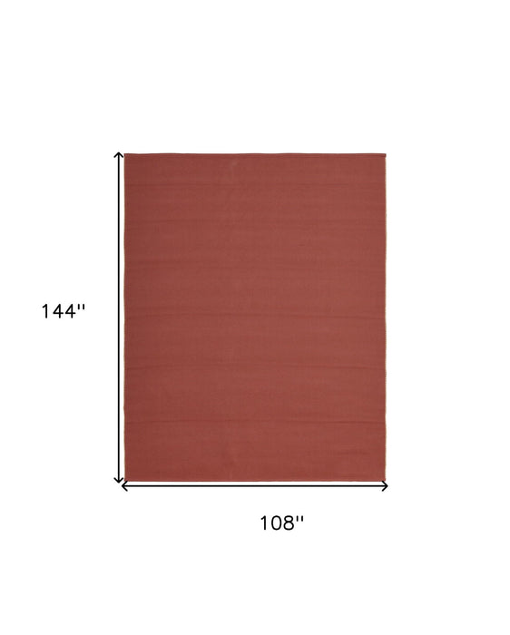 9' x 12' Hand Woven Area Rug - Red And Tan