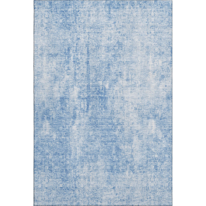 8' X 10' Abstract Washable Area Rug With UV Protection (654788) - Blue / Ivory