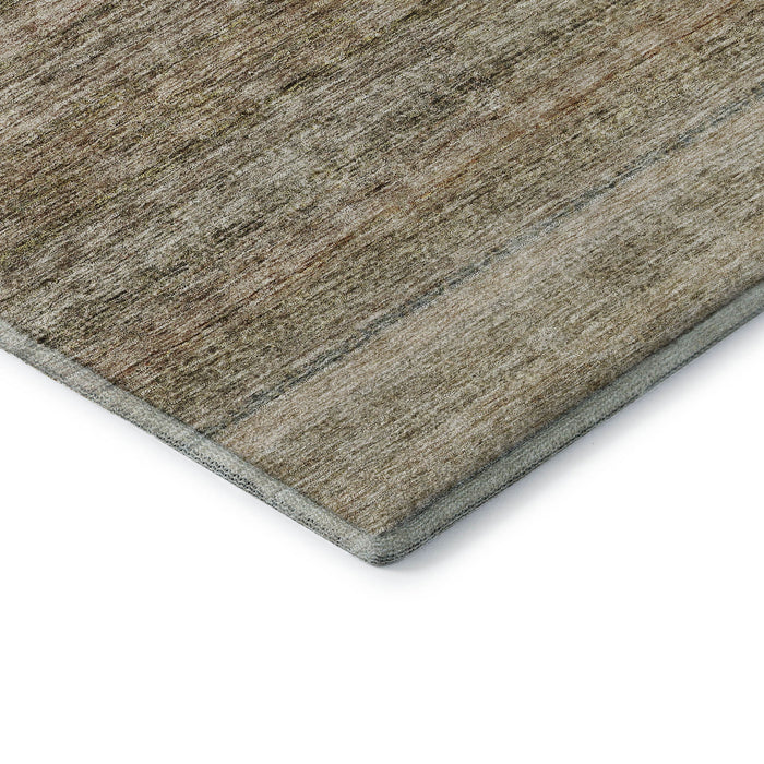 10' X 14' Striped Washable Area Rug With UV Protection (688051) - Copper / Gray / Beige