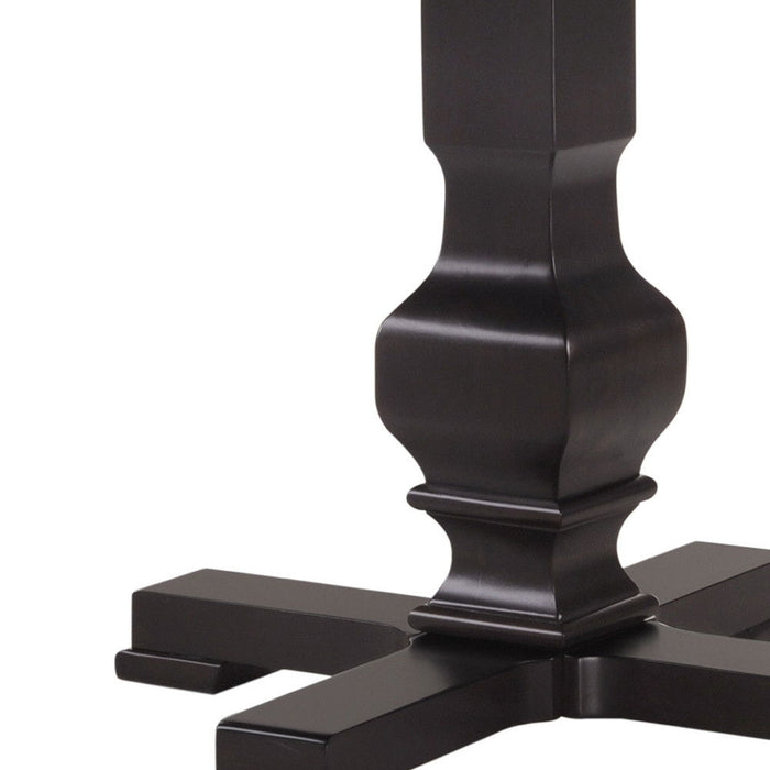 47" Rounded Solid Wood Pedestal Base Dining Table - Espresso