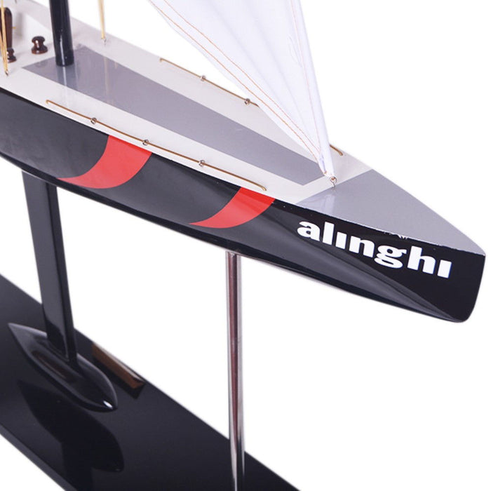 Hand Painted Model Boat (624692) - White / Black