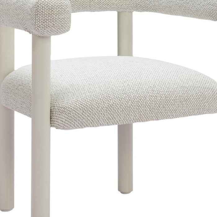 Aluminum Open Back Dining Arm Chairs (Set of 2) - White