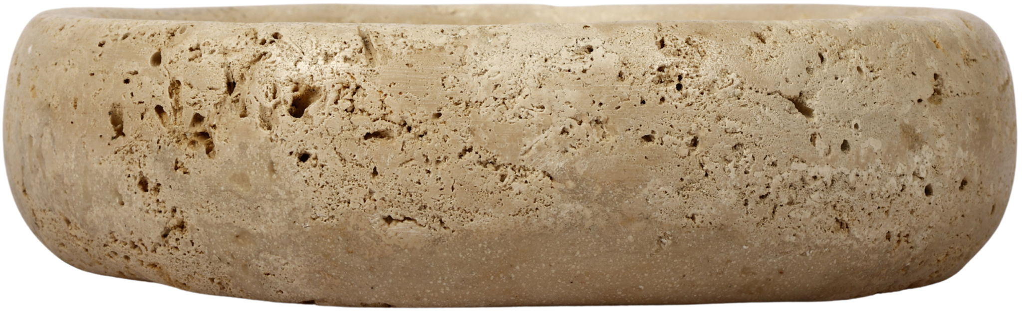 Meridian Furniture Orelia genuine travertine tray with natural stone surface, rectangular decorative tray for home decor.