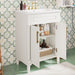Giga bathroom vanity with integrated sink, 2-door cabinet, ideal for small to medium bathrooms, modern and space-efficient design