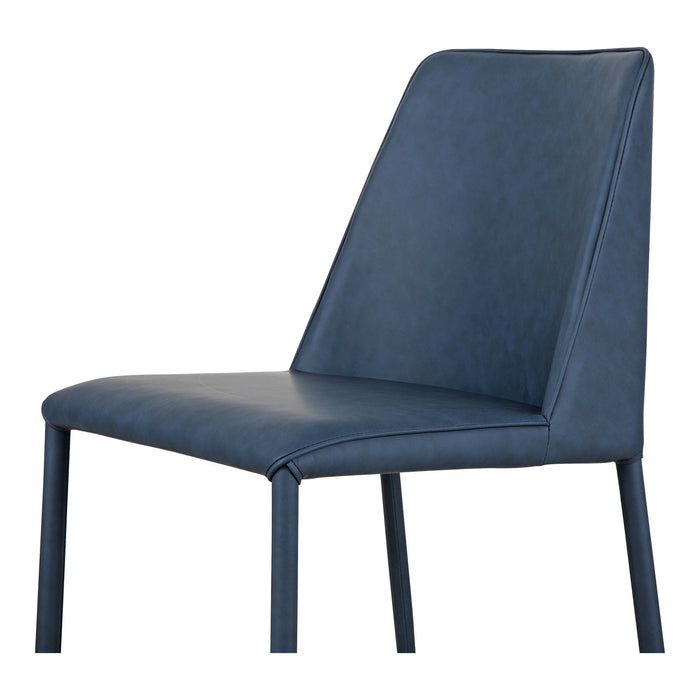 Faux Leather And Iron Dining Side Chairs (Set of 2) - Blue
