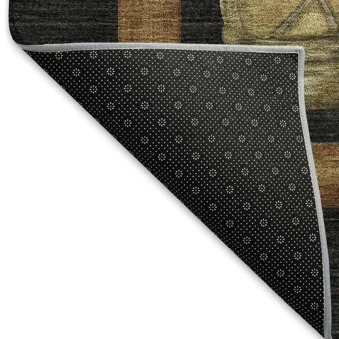 9' X 12' Nautical Washable Area Rug With UV Protection - Midnight