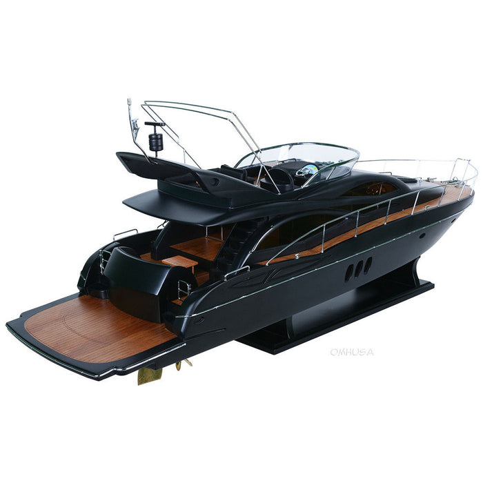 Hand Painted Model Boat (624223) - Light Brown / Black