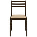 CoasterEveryday Bucknell 3-piece round drop leaf dining table set in cappuccino with matching chairs and table surface.