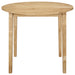CoasterEveryday Bucknell 3-piece round drop leaf dining table set in natural finish with two chairs