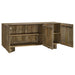 CoasterEveryday Tyler solid wood sideboard buffet cabinet with three doors in mango brown finish, showcasing a sleek furniture design.