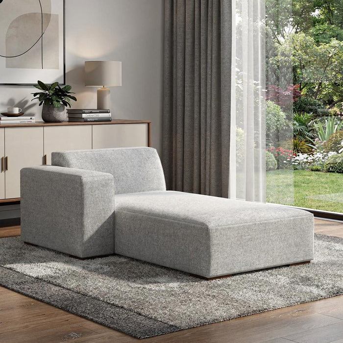 44" Fabric Arm Chair - Gray / Brown