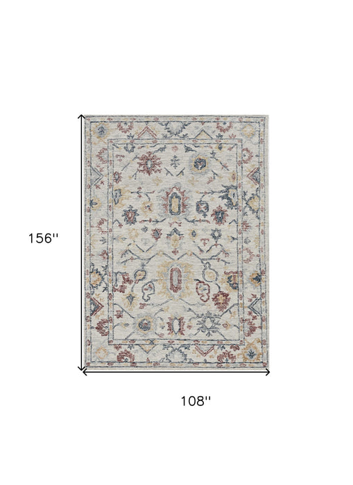 9' x 13' Hand Tufted Space Dyed Floral Traditional Indoor Area Rug - Ivory