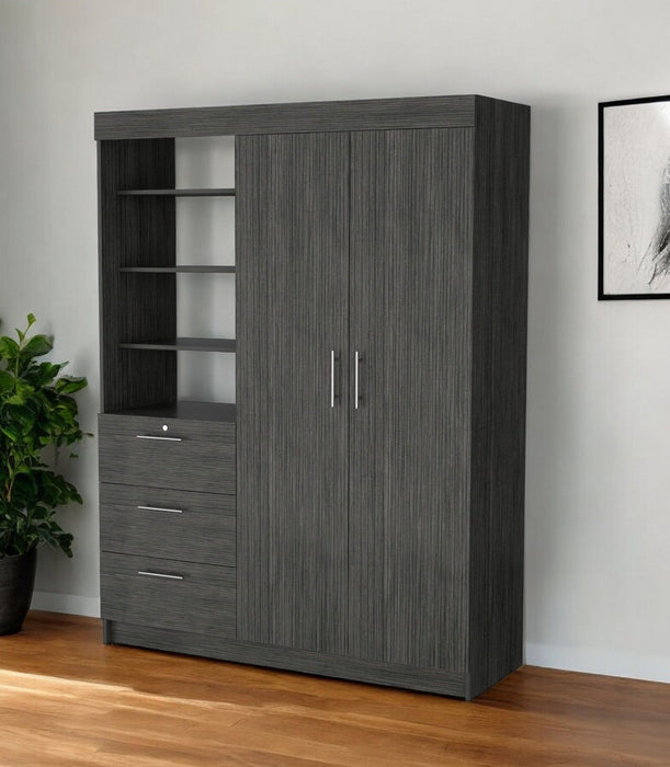 Three Drawer Combo Dresser - Gray