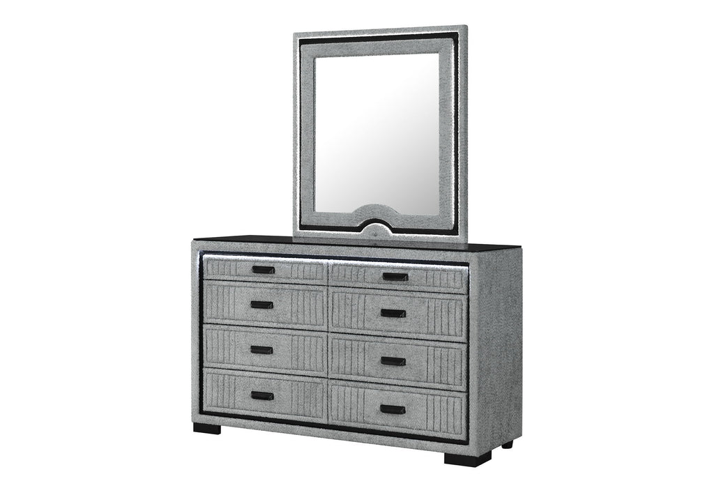 Isabella - Dresser With LED - Gray