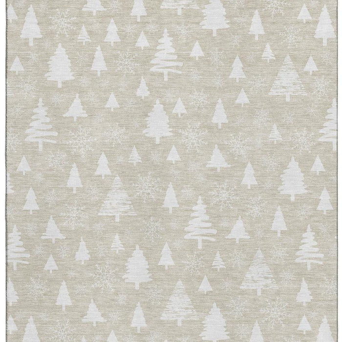 10' X 14' Abstract Geometric Washable Area Rug With UV Protection (701822) - Beige / Ivory
