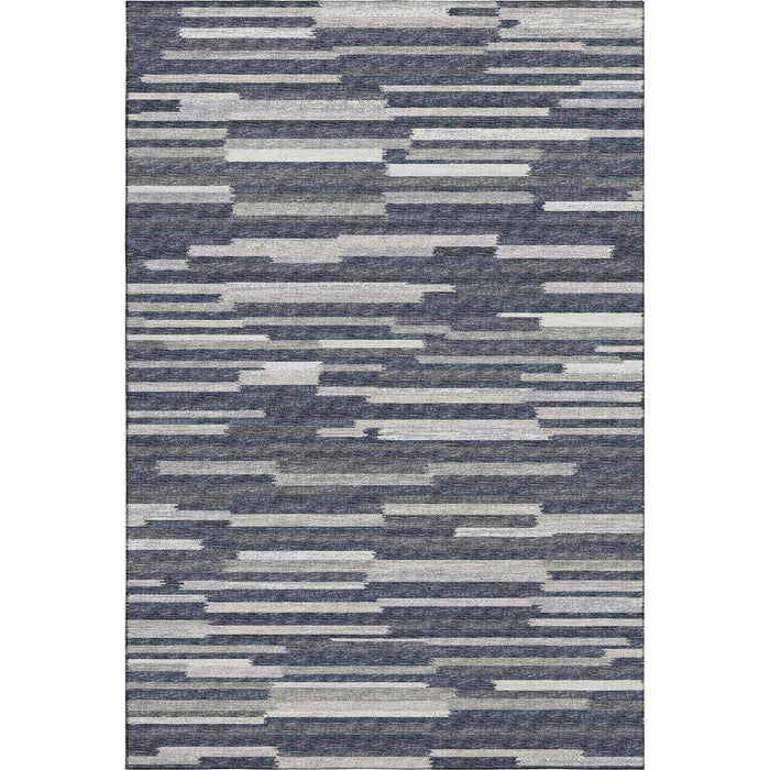 10' X 14' Abstract Washable Area Rug With UV Protection (644940) - Gray / Charcoal / Ivory