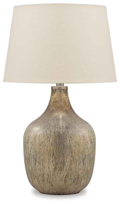 Mari - Gray / Gold Finish - Glass Table Lamp