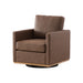 Giga modern upholstered square swivel accent chair with plush fabric, rounded edges, and 360-degree rotation for versatile seating.