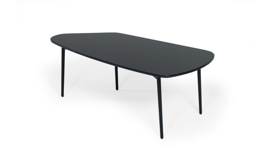 Marble Stone Free Form Coffee Table - Black And Black