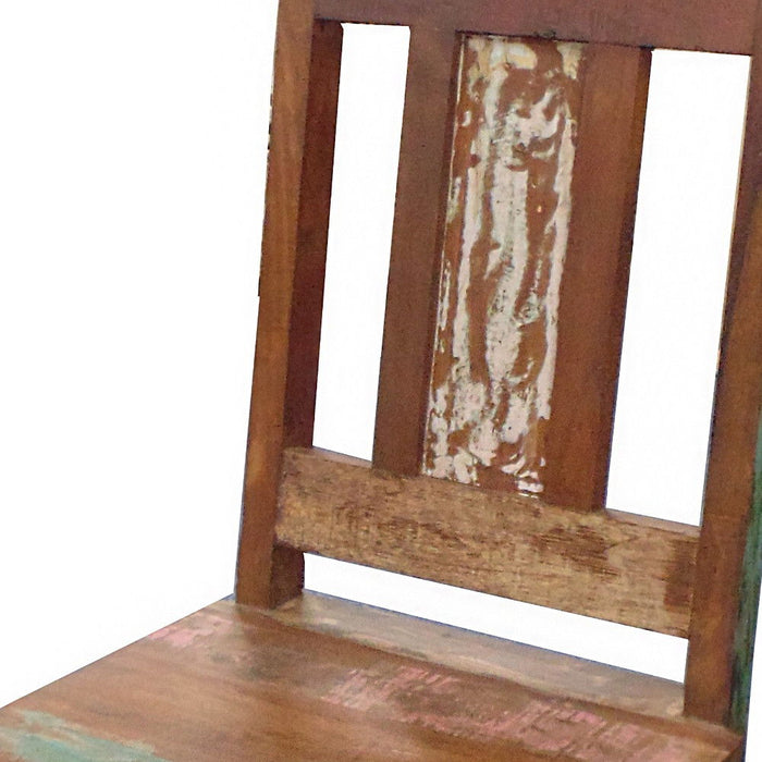 Slat Back Dining Side Chairs (Set of 2) - Brown