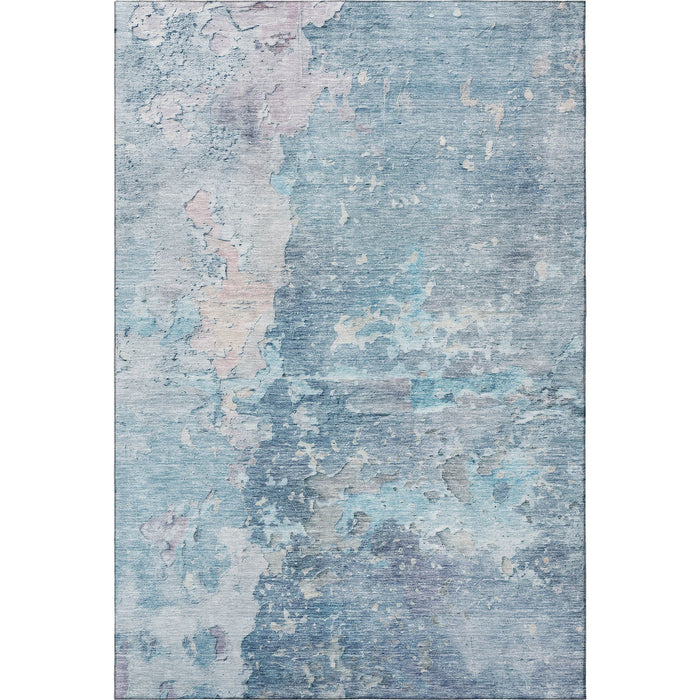 10' X 14' Abstract Washable Area Rug With UV Protection (692172) - Blue / Pink / Gray