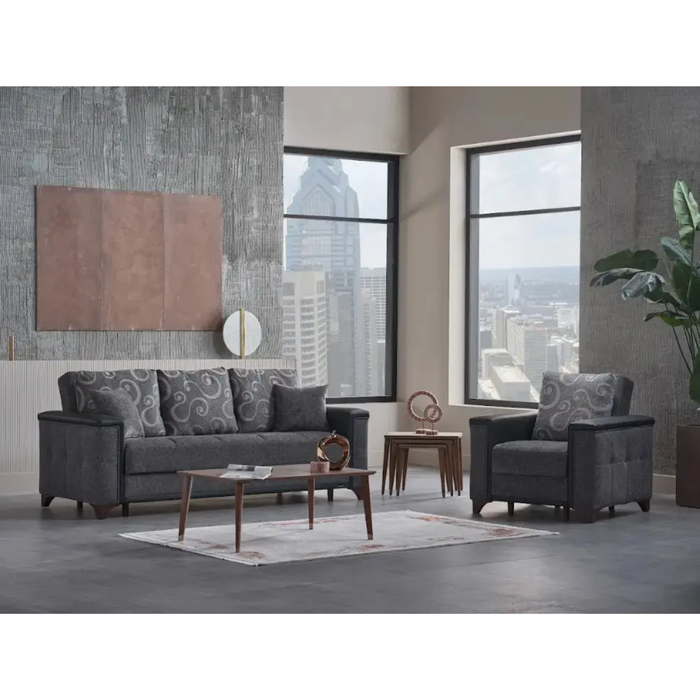 Bellona Charlotte Living Room Set - Anthracite