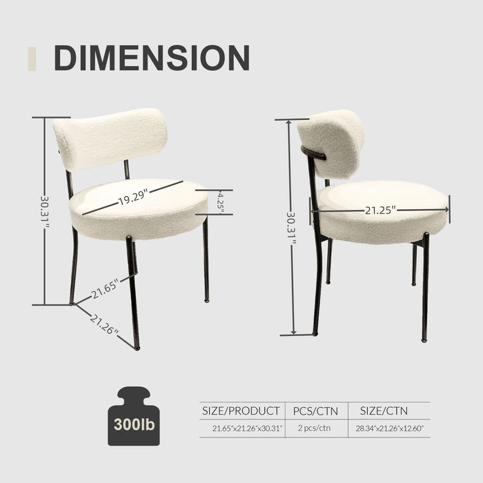 Extendable Dining Table Set With Curved Backrest Upholstered Chairs