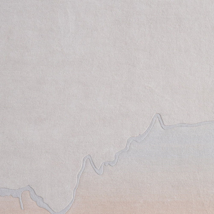 9' X 12' Ombre Hand Tufted Area Rug - Pink And Ivory