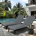Giga 2-piece outdoor chaise lounge cushion set with plush back and seat cushions for patio furniture, in neutral fabric.