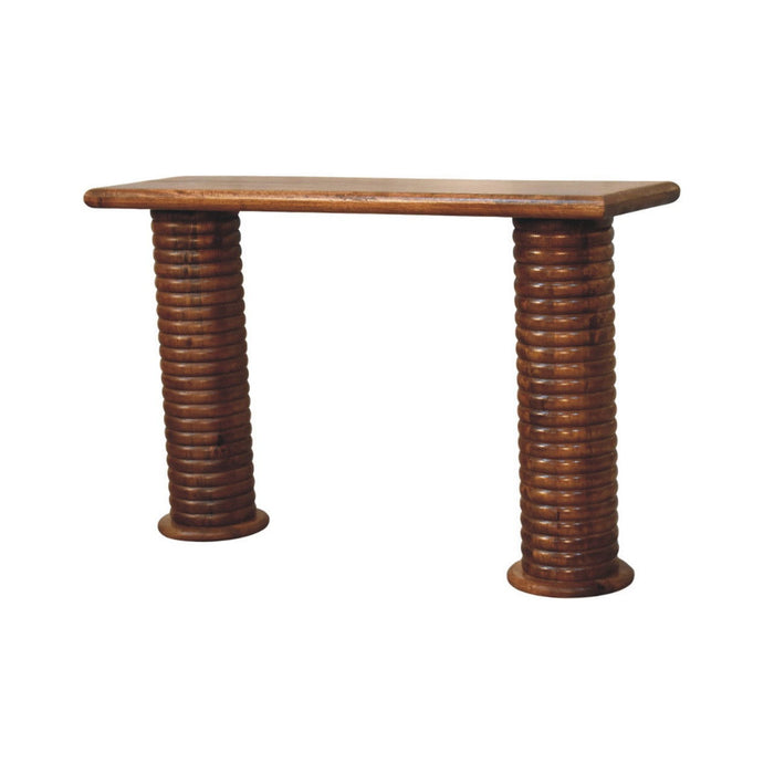 Solid Wood Console Table With Shelf With Drawer (723408) - Brown