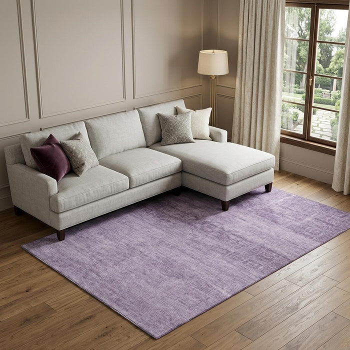 10' X 14' Oriental Washable Area Rug With UV Protection (695966) - Plum / Lavender