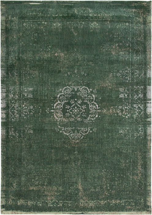 4' x 6' Medallion Non Skid 100% PET Area Rug - Gray And Green