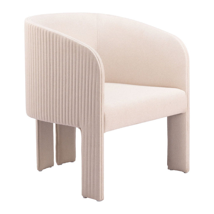 25" Modern Upholstered Arm Chair - Beige
