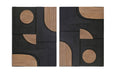 Element Mango Wood 2-Piece Wall Art by Meridian Furniture, natural wood wall decor with intricate mango wood designs.