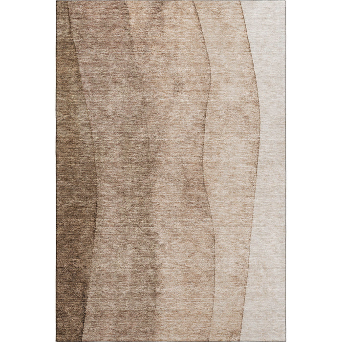 10' X 14' Ombre Washable Area Rug With UV Protection (656346) - Brown / Ivory