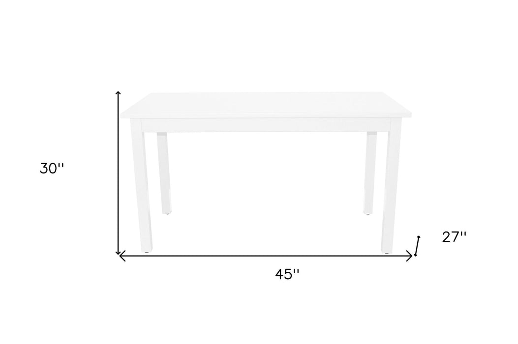 48" Solid Wood Dining Table - White