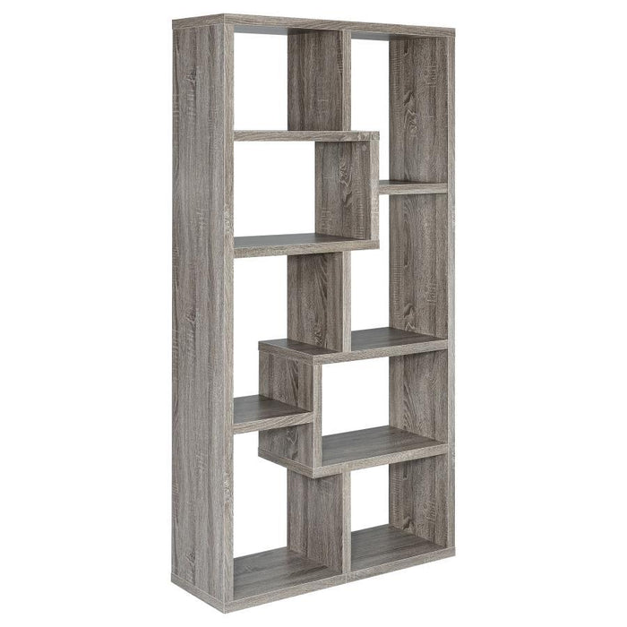 Theo - 10-Shelf Geometric Bookcase