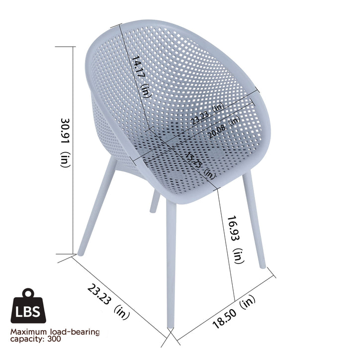 4 Pack Lounge Chair Set With Long Table