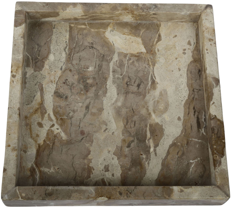Michael genuine marble tray by Meridian Furniture, showcasing a sleek rectangular tray with polished marble surface and modern design.