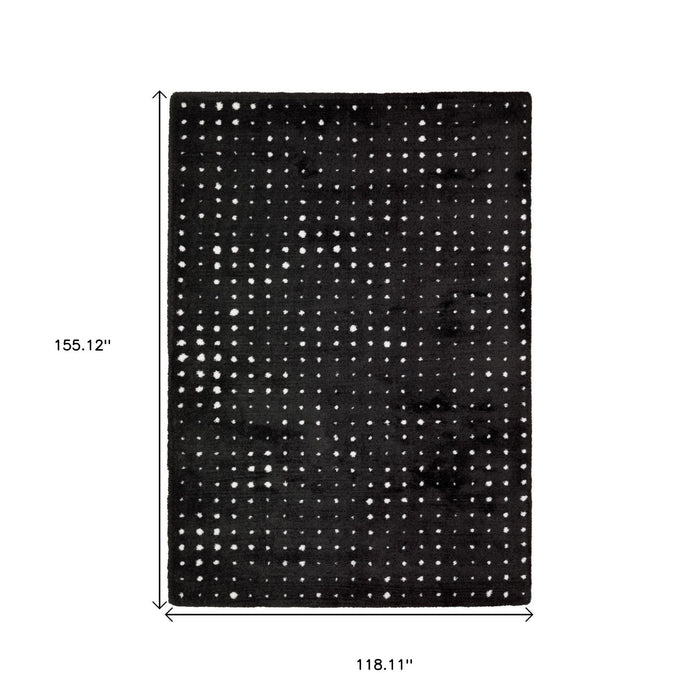 10' X 13' Geometric Area Rug - Black And Ivory